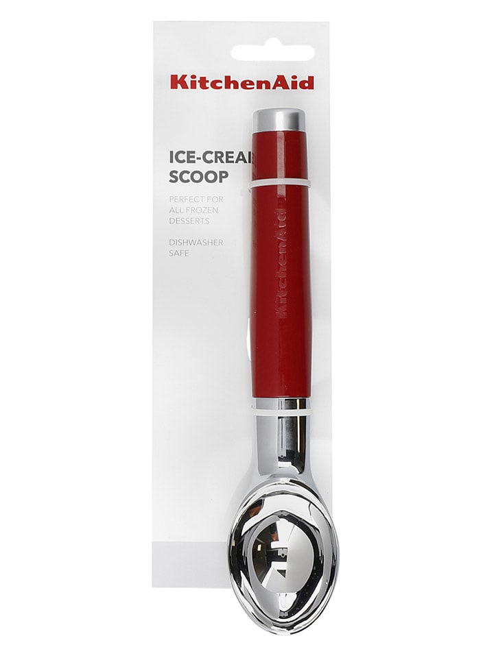 KitchenAid Łyżka w kolorze srebrno-czerownym do lodów - dł. 21,5 cm rozmiar: onesize