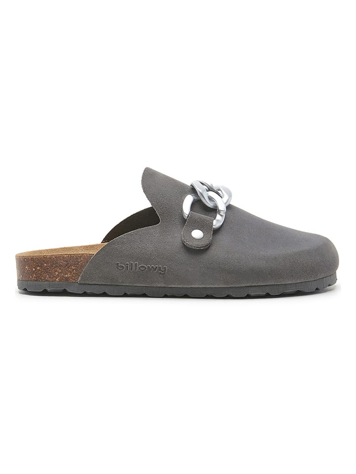 billowy Skórzane chodaki w kolorze szarym rozmiar: 37