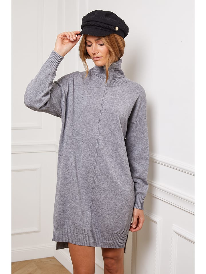 So Cachemire Sukienka dzianinowa "Abufera" w kolorze szarym rozmiar: L