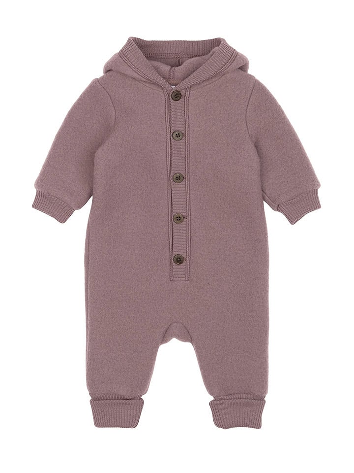 mikk-line Wełniany kombinezon w kolorze szaroróżowym rozmiar: 98