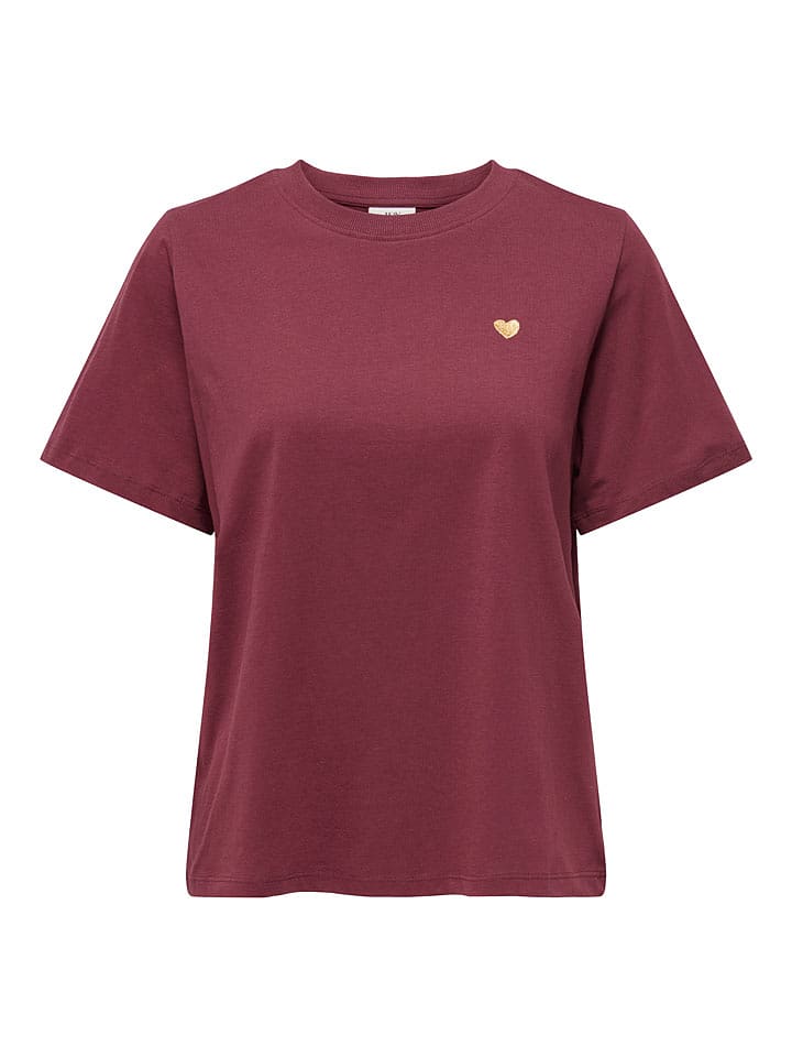 JDY Koszulka "Pisa" w kolorze ciemnoczerwonym rozmiar: XS