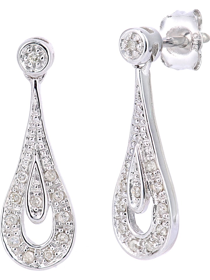 Revoni Złote kolczyki-wkrętki z diamentami rozmiar: onesize