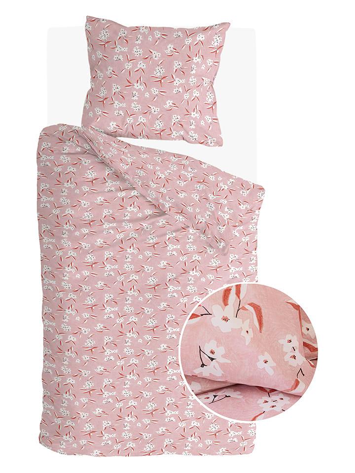 Walra Komplet pościeli "Floral Fusion" w kolorze jasnoróżowym rozmiar: 240x220 cm