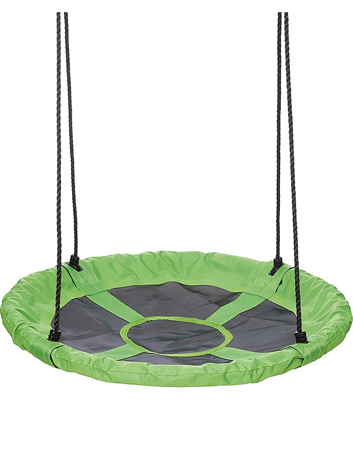 Happy People Huśtawka bocianie gniazdo w kolorze zielonym - Ø 90 cm - 3+ rozmiar: onesize