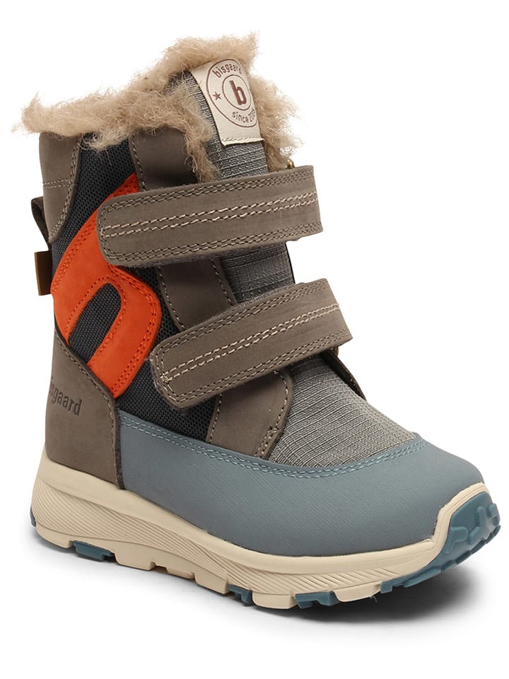 bisgaard Skórzane botki zimowe w kolorze szarym rozmiar: 27