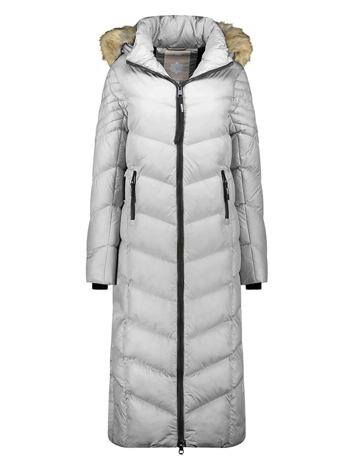 Geographical Norway Płaszcz zimowy "Capucine" w kolorze jasnoszarym rozmiar: XL
