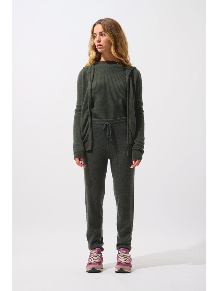 AUTHENTIC CASHMERE Kaszmirowy kardigan "Colombis" w kolorze khaki rozmiar: XL