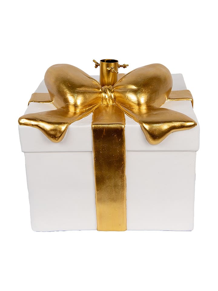 Clayre & Eef Stojak w kolorze złoto-białym na choinkę - 36 x 35 x 33 cm rozmiar: onesize