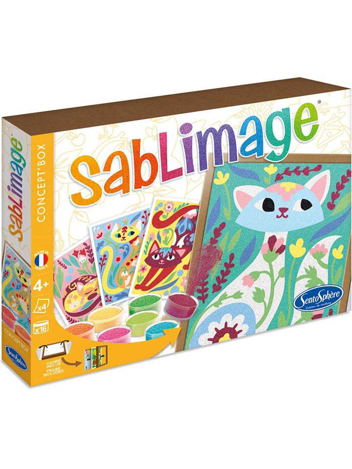 SentoSphere Zestaw do malowania piaskiem "Cats and Flowers" - 4+ rozmiar: onesize