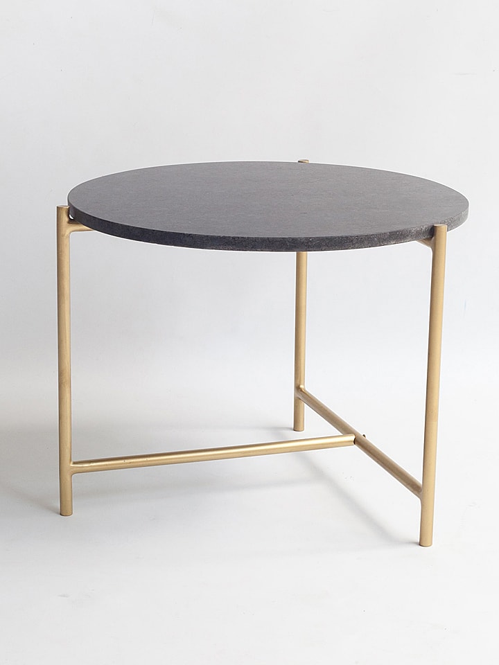 Madre Selva Stolik "Morgans" w kolorze czarnym - wys. 40 x Ø 50 cm rozmiar: onesize