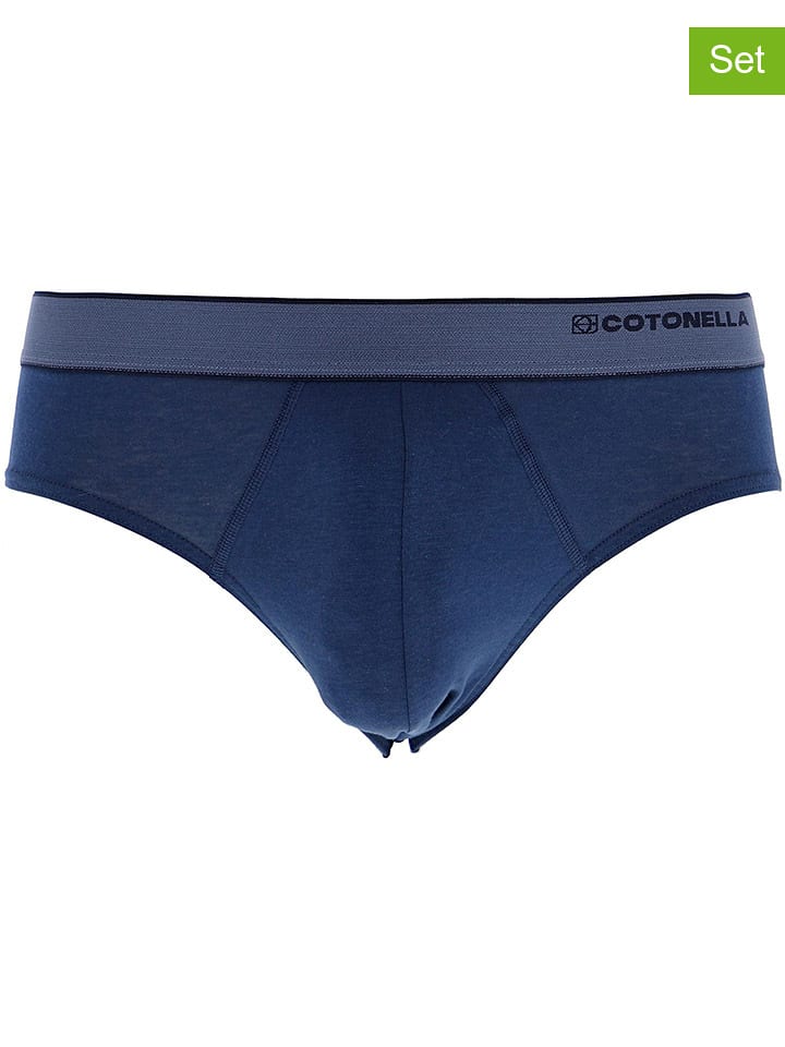 COTONELLA Slipy (2 pary) w kolorze granatowym rozmiar: S