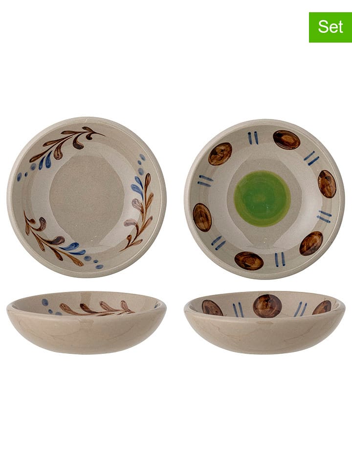 Bloomingville Miski (2 szt.) "Peline" w kolorze brązowo-niebieskim - Ø 11 cm rozmiar: onesize