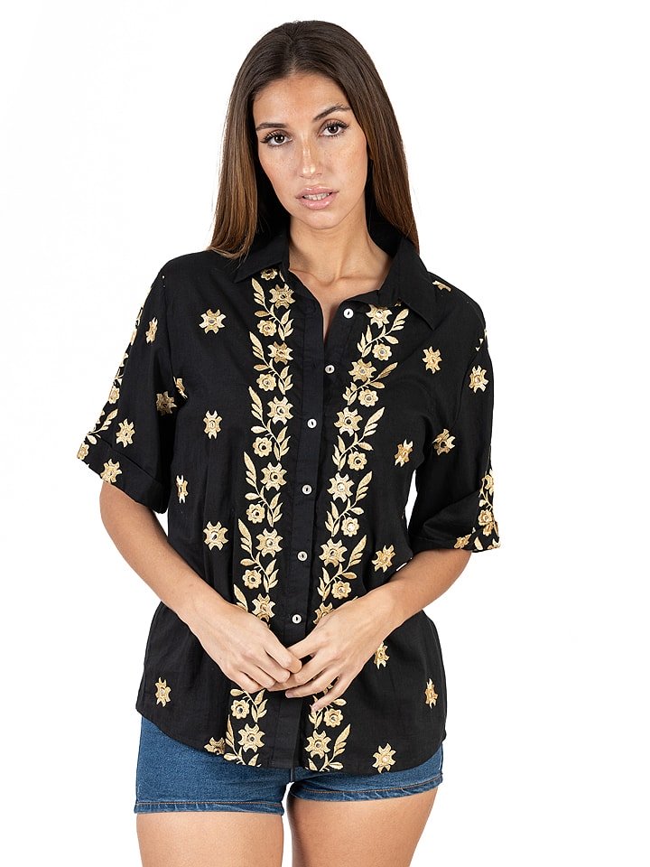 Isla Bonita by SIGRIS Bluzka w kolorze czarnym rozmiar: L