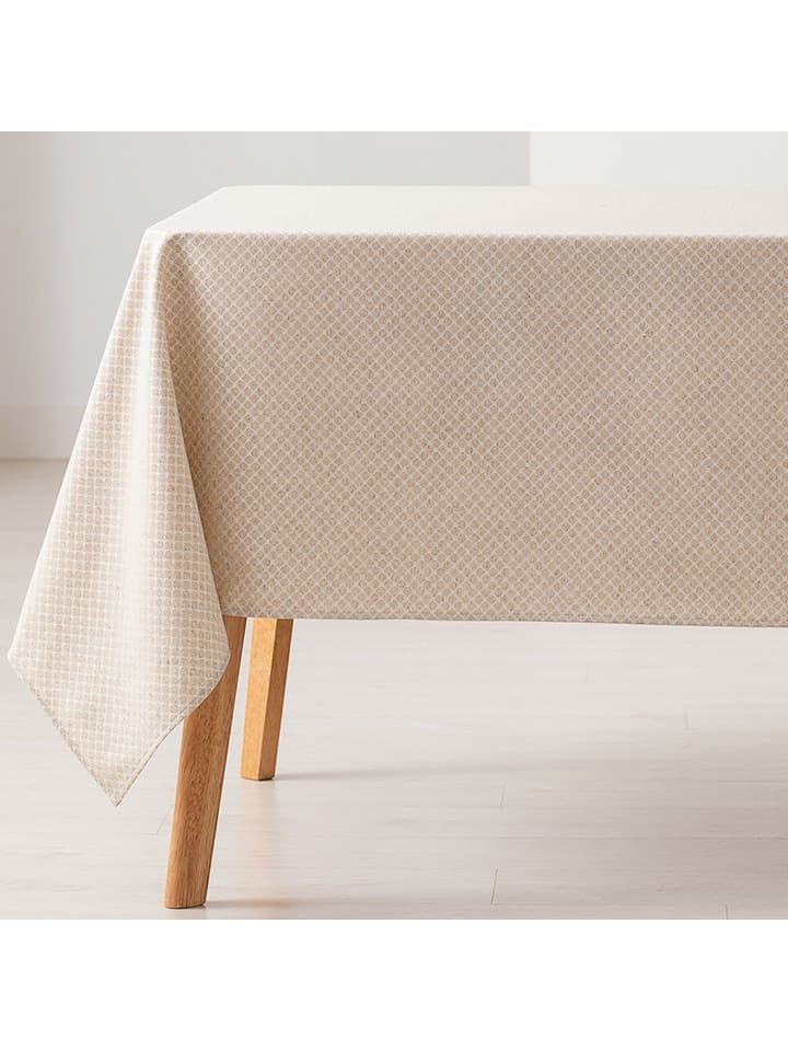 GAMUSI Obrus "Losan" w kolorze beżowym rozmiar: 140x140 cm