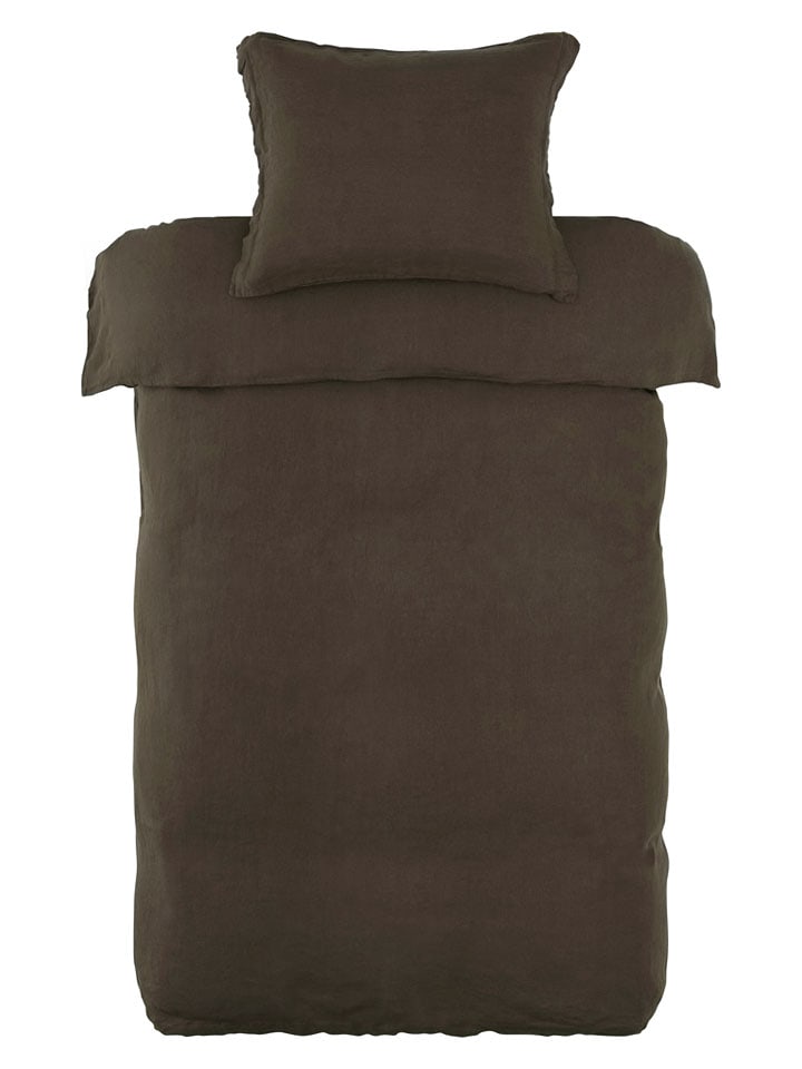 Ellos Home Komplet pościeli "Candice" w kolorze brązowym rozmiar: 240x220 cm