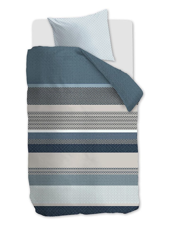 Beddinghouse Komplet pościeli satynowej "Lennart" w kolorze niebieskim rozmiar: 200x200/220 cm