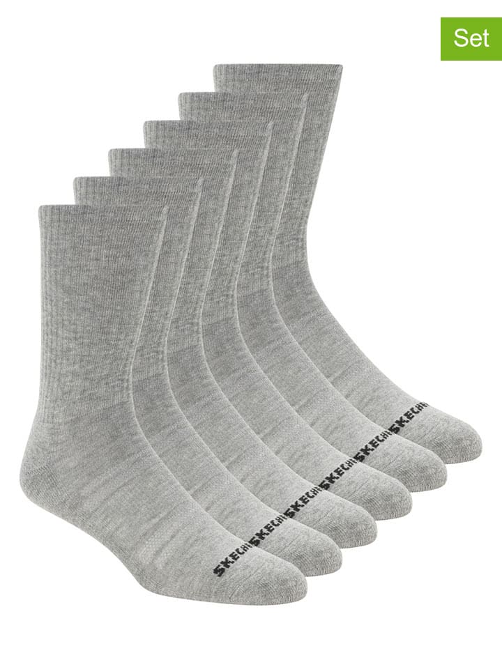 Skechers Skarpety (6 par) w kolorze szarym rozmiar: 43-46