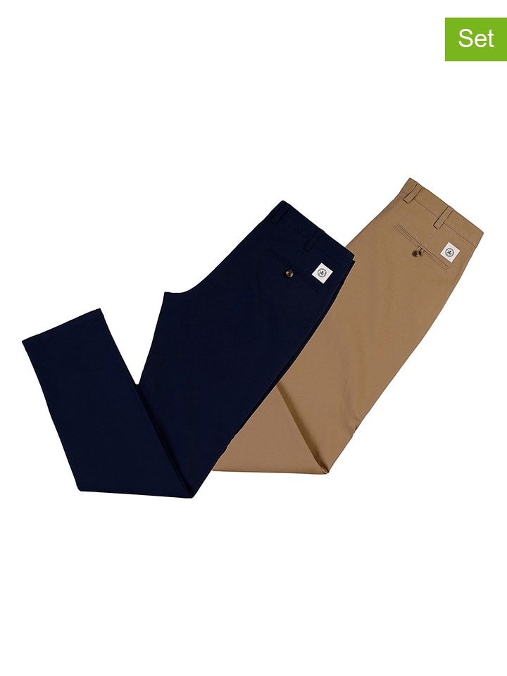 The Time of Bocha Bojówki (2 szt.) w kolorze jasnobrązowym i granatowym rozmiar: 50