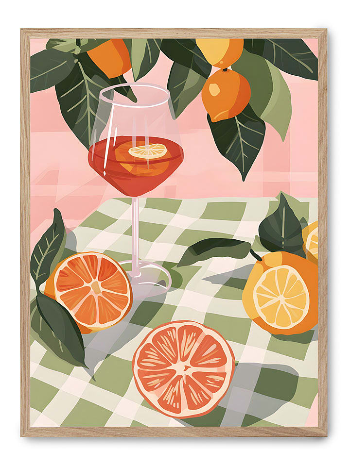 poster lab Druk artystyczny "Aperol spritz" w ramce rozmiar: 50x70 cm