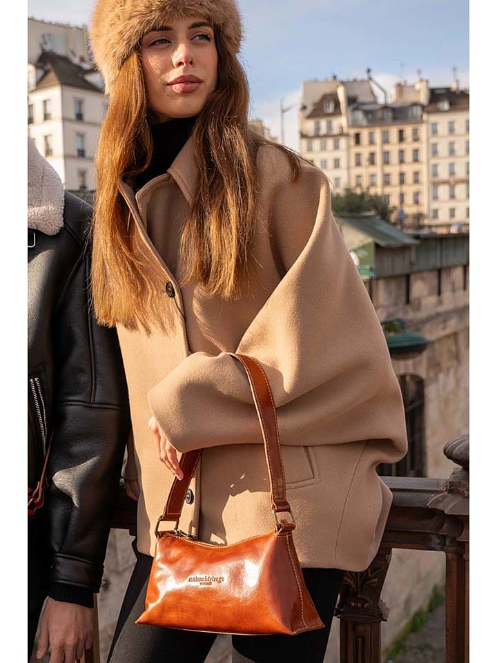 maison héritage PARIS Skórzana torebka "Haven" w kolorze jasnobrązowym - 27 x 13 x 5 cm rozmiar: onesize