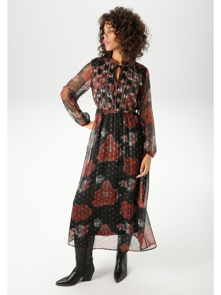 Aniston Sukienka w kolorze czarno-czerwonym rozmiar: 38