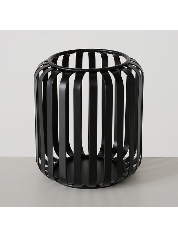 Boltze Świecznik "Viki" w kolorze czarnym - wys. 12 x Ø 10 cm rozmiar: onesize