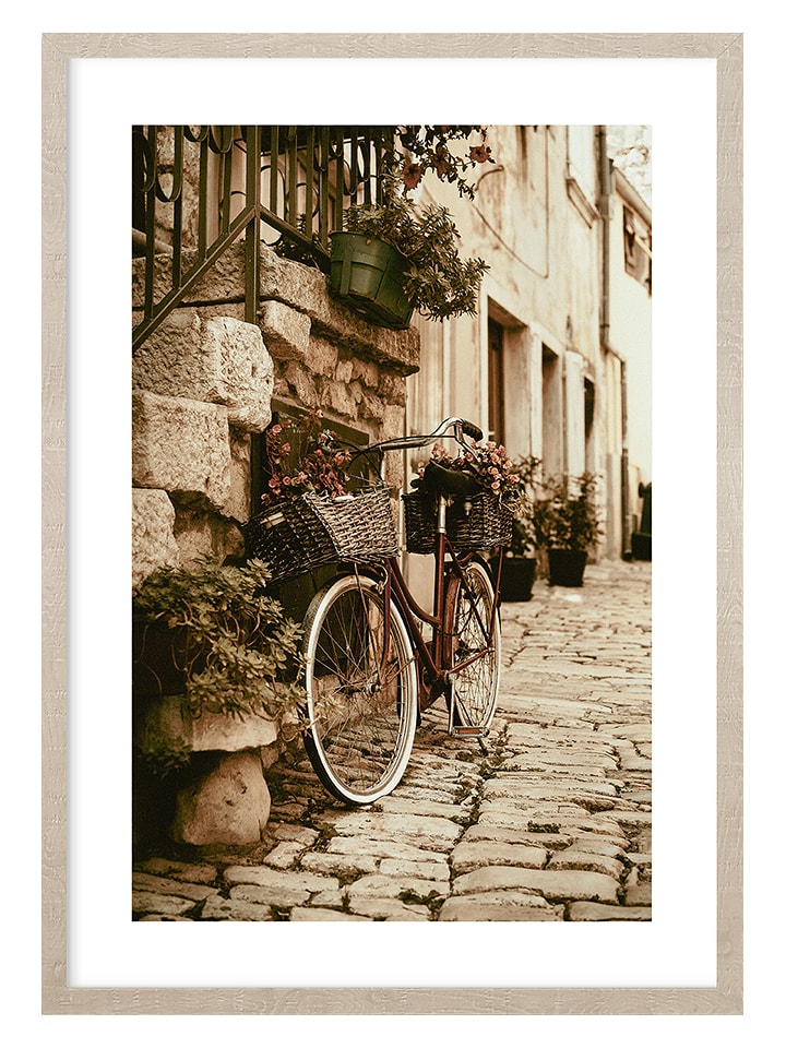 Ars Longa Druk artystyczny "Retro Bicycle" w ramce - 70 x 50 cm rozmiar: onesize