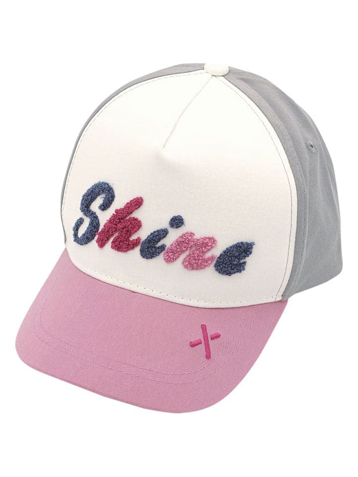 MaxiMo Czapka w kolorze biało-szaro-jasnoróżowym rozmiar: 55 cm