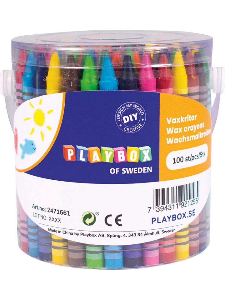 Playbox Kredki świecowe (100 szt.) rozmiar: onesize