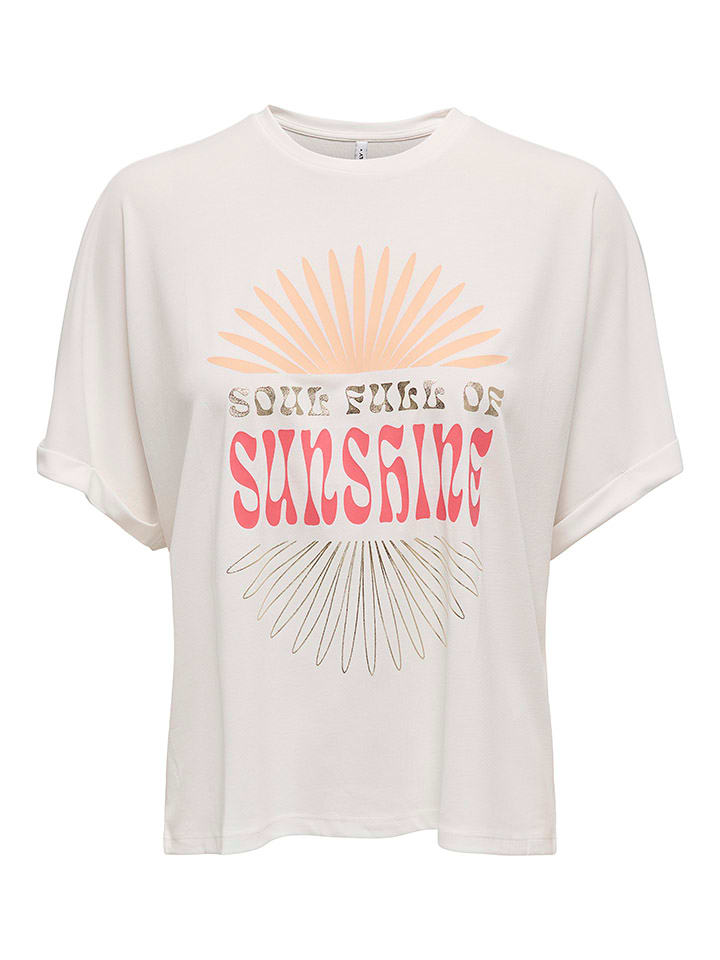 ONLY Koszulka w kolorze białym rozmiar: L