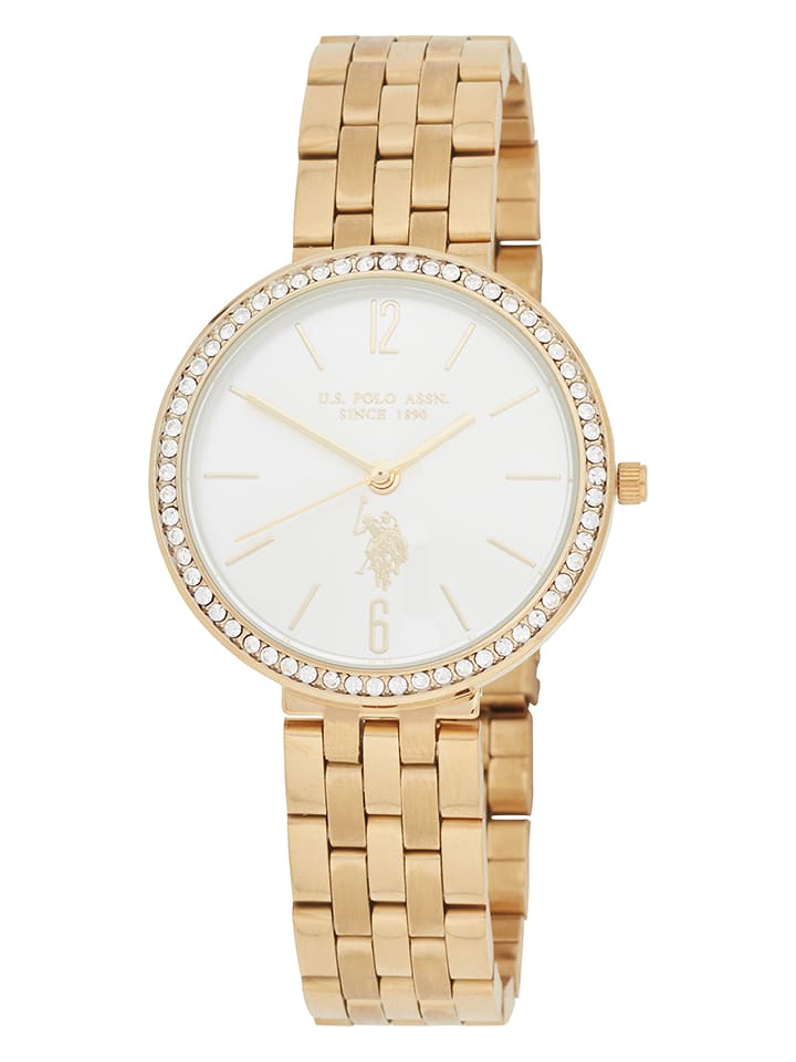 U.S. Polo Assn. Zegarek kwarcowy w kolorze złoto-białym rozmiar: onesize