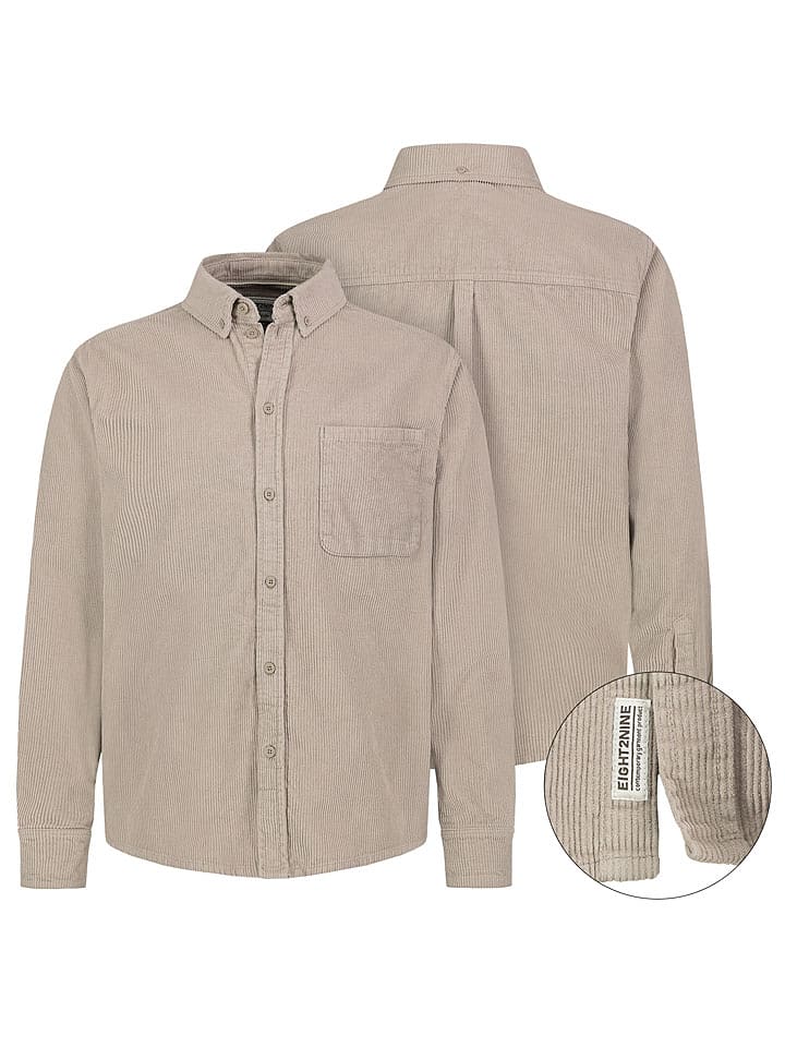 Eight2Nine Koszula sztruksowa w kolorze beżowym rozmiar: XL