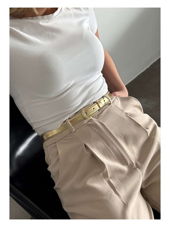 Lucky Bees Pasek w kolorze złotym - dł. 100 cm rozmiar: onesize