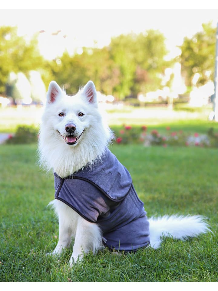 Paws&Whiskers Szlafrok w kolorze szarym dla psa rozmiar: M