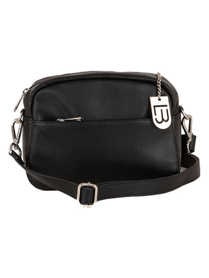 Lucca Baldi Skórzana torebka "Cascina" w kolorze czarnym - 22 x 18 x 9 cm rozmiar: onesize