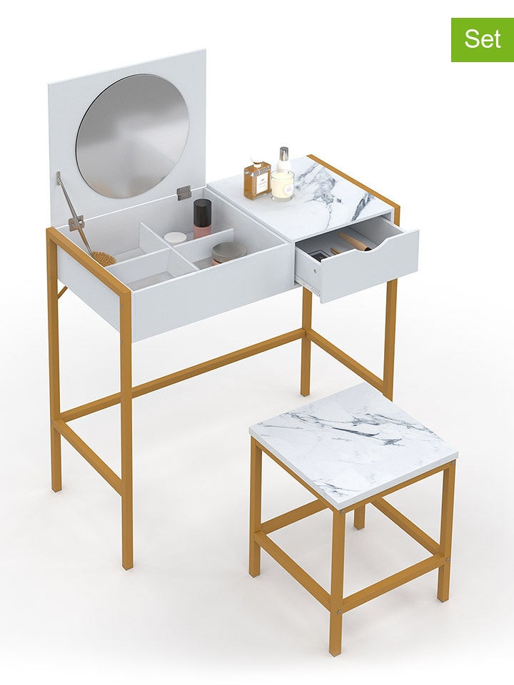 IDOMYA Essentials 2-częściowy zestaw "Glam" w kolorze złoto-białym rozmiar: onesize