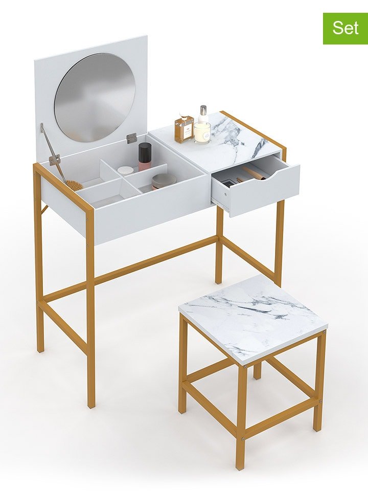 IDOMYA Essentials 2-częściowy zestaw "Glam" w kolorze złoto-białym rozmiar: onesize