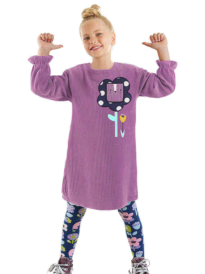 Denokids Sukienka w kolorze fioletowym rozmiar: 122