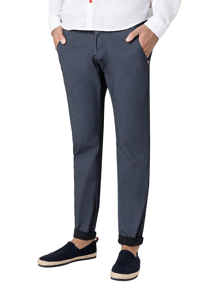 Timezone Spodnie chino "Janno" - Slim fit - w kolorze antracytowym rozmiar: W30/L32