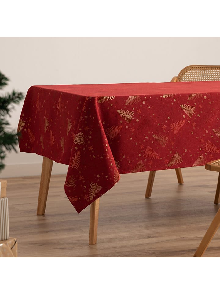 GAMUSI Obrus "Christree" w kolorze złoto-czerwonym rozmiar: 140x200 cm