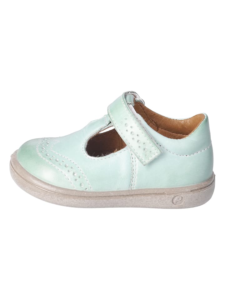 PEPINO Skórzane półsandały "Nini" w kolorze jasnozielonym rozmiar: 27