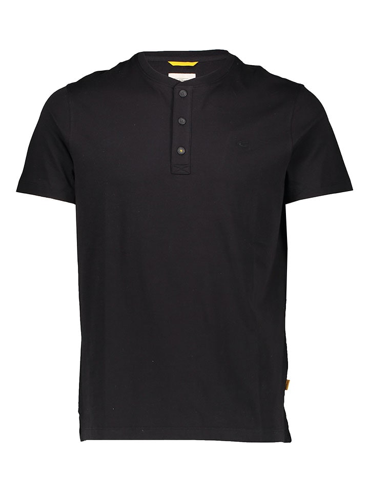 Camel Active Koszulka "Henley" w kolorze czarnym rozmiar: XXL