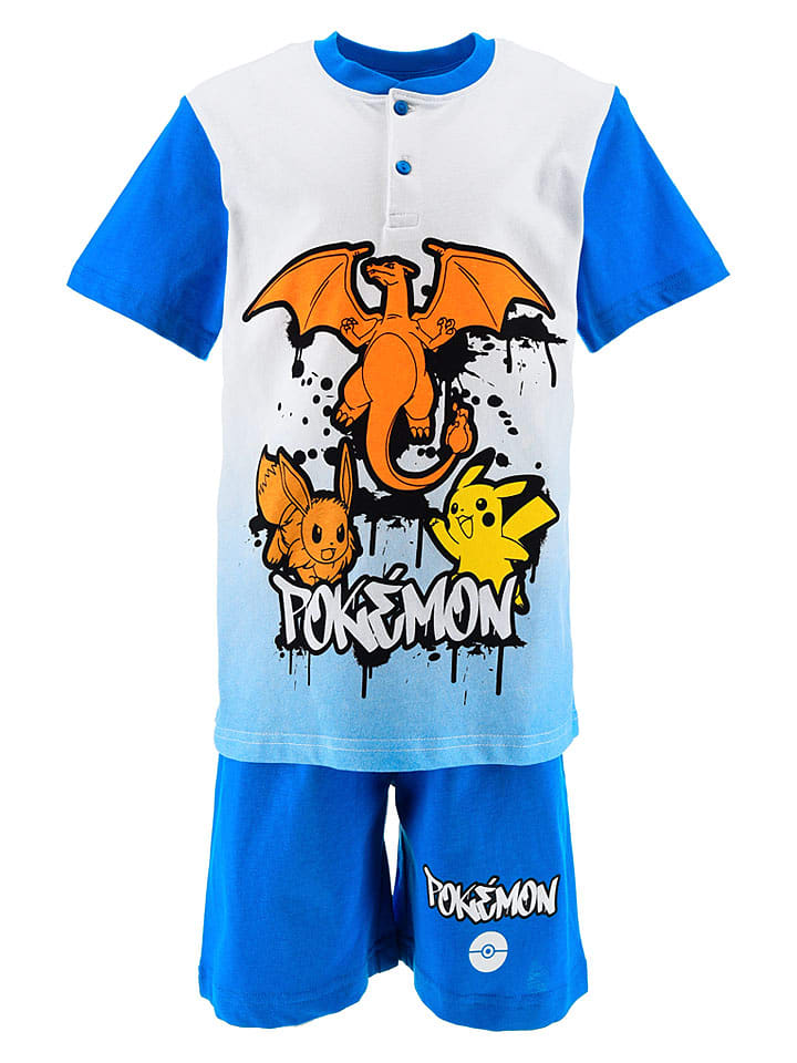 Pokémon Piżama "Pokemon" w kolorze biało-niebieskim rozmiar: 128