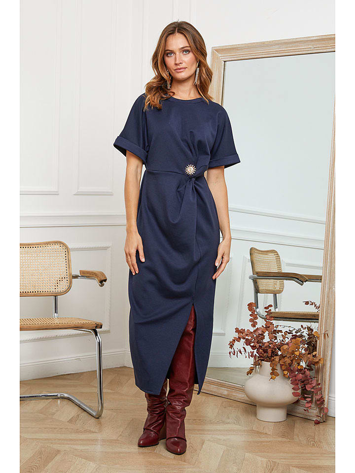 Joséfine Sukienka "Orgeval" w kolorze granatowym rozmiar: M