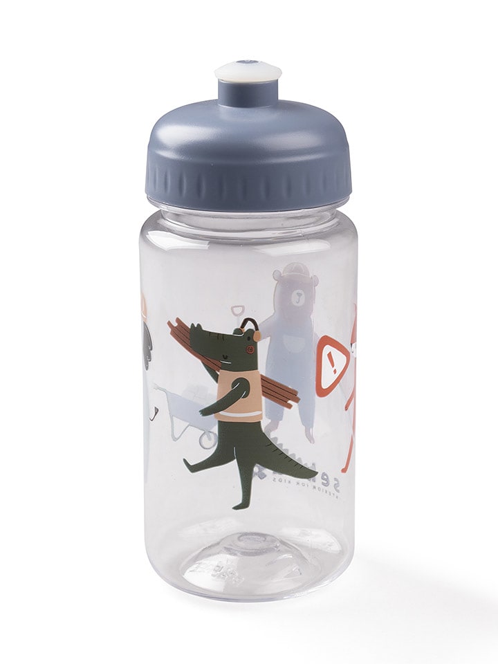 Sebra Bidon "Busy Builders" w kolorze granatowym - 500 ml rozmiar: onesize