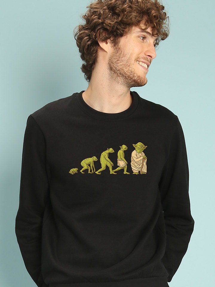 WOOOP Bluza "Yodalution" w kolorze czarnym rozmiar: L