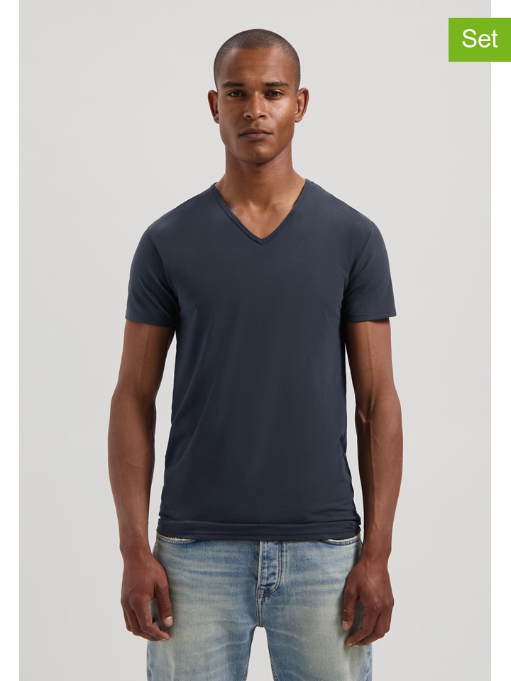 DSTREZZED Koszulki (2 szt.) w kolorze granatowym rozmiar: 3XL