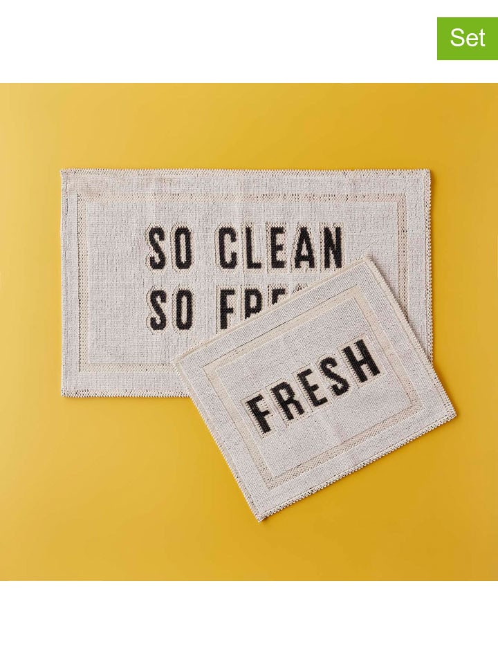 BELLA MAISON Dywaniki łazienkowe (2 szt.) w kolorze kremowym rozmiar: onesize