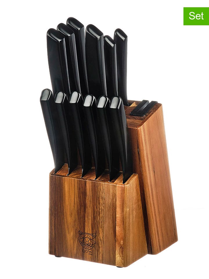 Björn 14-częściowy zestaw noży kuchennych "Jensen Loviisa" w kolorze czarnym rozmiar: onesize