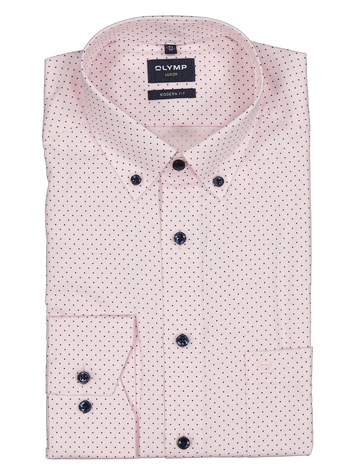 OLYMP Koszula "Luxor" - Modern fit - w kolorze jasnoróżowym rozmiar: 44